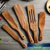 Juego de utensilios de cocina de madera, juegos de cocina de Acacia Spurtle, utensilios de cocina de madera antiadherentes, espátula ranurada, espátula 287p