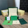 hjd RO green lex brochure certificate watch boxes AAA quality gift surprise box clamshell square exquisite boxes Accessories Cases263R