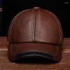 Boll Caps HL100 Aorice Brand Real Cow Skin Leather Baseball Hats Men's äkta Cap HAT275C