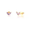 Zirconia Style Colorful Cartoon 18K Pure Gold Fashion Handmade Moissanite High Quality Plated Roundmen Stud Earring