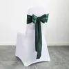 SASHES 25st Satin Chair Sashes Wedding Chair Ribbon Bow Knot Ties for El Banquet Decoration Event Party Supplies 231208