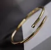 2024 Qualidade de luxo V ouro prego pulseira grossa pulseira em três cores banhado para mulheres jóias de casamento presente de noivado tem caixa de carimbo PS2062