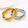roestvrijstalen elastische armband met ronde ring, modieus en elegant, kleurbehoud van titaniumstaal,