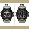 Smael Men Military Watch 50m 방수 손목 시계 LED 석영 시계 남성 repulino 1617 디지털 스포츠 시계 남성 271E