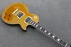 Klasik Standart Slash Signatuer Goldtop Elektro Gitar, One Piece Neck Guitarra