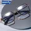 Seemfly -1 -1 5 -2 -2 5 -3 5 Blaues Licht blockierende fertige Myopie-Brille für Männer und Frauen, großer Rahmen, kurzsichtige Brillen, optische Brillen F284M