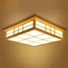 Plafonniers Lampe tatami de style japonais LED éclairage de plafond en bois salle à manger lampe de chambre salle d'étude salon de thé 0033345m