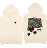 new Hoodie Sweatshirts men women Zipper loose coat Play Sweatshirt Commes Cardigan Des Small Red Heart jacket Garcons Standard and Fleece Casual Jumpers Cardigan