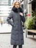 Tjockt långa rockar Kvinnkläder Ny huva Fashion Cotton Slim Over Collar Parkas Mid-Längd Winter Jackets For Women