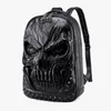 Nuove borse per zaino per cranio in rilievo 3D per uomini UNICO Originalità Man Bag Rivet Personality Cool Rock Laptop Bag per adolescenti 213i