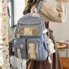 Koreańskie plecaki na dużych pojemności Kobiety Kawaii Uczniowie Preppy ITA Bag dla nastolatków dziewcząt słodkie wodoodporne torby szkolne 211026301U