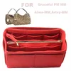 Pour Graceful PM MM Alma-MM Artsy-MM 3MM Organisateur fourre-tout en feutre avec sac à fermeture éclair centrale Sac à main Insert Sac dans le sac Maquillage cosmétique 21112248y