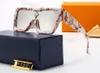 Zonnebril letter V Ljia hoogwaardige designer zonnebril Pilot UV380 voor dames Heren Millionaire vierkante exploderende zonnebril luxe sterzonnebril met doos