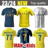 Al Nassr FC Soccer Jerseys Ronaldo 23 2024 Home Yellow Away 23 24 CR7 Gonzalo Talisca Ghislain Konan Vincent Aboubakar Men Football Shiirt Al-Nassr FC KIDS WOMAN