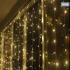 3 m Breite, 3 m, 4 m, 5 m, 6 m, hohe Herbst-LED-Stränge, kleiner Weihnachtsbaum, blinkende LED-Feiertagsschnur, Hochzeit, Bühnenvorhang, wasserdicht, 200 Stück