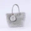 Taillezakken 2021 Brand Women Winter Echte Rex Raabit Fur Schoudertas Grote Tote Koppeling Pashandtas280y