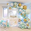 124PCS DIY Balon Garland Macaron Mint Pastel Balloons Dekoracja Przyjęcia Dekoracja urodzin Wedding Baby Shower Anniversary Artykuły 1241M