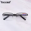 Zonnebril YCCRI 2021 Kristalglas Brillen Mode Half-frame Geperforeerd Lezen Frameloze Bril222t