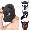 Outros suprimentos de festa de evento acessórios exóticos sexy cosplay moda acolchoada látex borracha role play cão máscara filhote de cachorro cabeça cheia com e296c