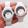 Montre en céramique pour femmes, camélia 3D, mode décontractée, montre-bracelet analogique à Quartz, cadeau 256Z