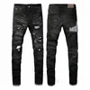 Mäns jeans lila jeans designer för herr vandring byxa rippade hip hop high street mode varumärke pantalones vaqueros para hombre motorcykel broderi nära