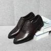 GAI GAI GAI Robe faite à la main pour hommes en cuir véritable de vache à lacets à bout uni Oxfords noir café bureau carrière chaussures formelles pour hommes 231208