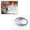 5 pçs / conjunto de metal círculo redondo forma cortador de biscoitos de casamento cozinha fondant ferramentas de decoração de bolo mousse molde de bolo stencils298s