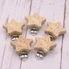 Clips des supports de sucette # 10pcs Clips de sucette en bois Baby Wooden Teetet Rodent vide DIY Pacificier Chaîne Méllon Solder Child Childing Toy Gift Soother Clasp 231208