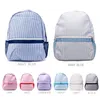 DOMIL Seersucker School Bags Stripes Cotton Classic Backpack Soft Girl personalized Backpacks Boy DOM031250V