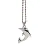 stainless steel necklace women's fashion versatile pendant clavicle chain Trendy vintage little dolphin pendant cute animal jewelry