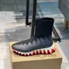 Lyxdesigner Kvinnor Ankelstövlar Flat Heel Platform Pumpar Wave Reds Sole Sock Shoes Boot Short Cut Cut Multicolour Calf Leathers Round Toe Party 36-47