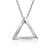 Ожерелье с треугольной подвеской из нержавеющей стали, ювелирная цепочка, модное мужское ожерелье на заказ