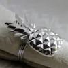 Gold-Silber-Metall-Serviettenring, Ananas-Serviettenhalter für Hochzeitsserviettendekoration 336S