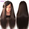 Mannequin Heads 80%Real Hair Doll Head For Hairstyle Professional Training Head Kit Mannequin Head Styling To Practice Curl Iron Straighten 231208