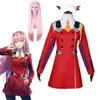 Костюмы для косплея Zero Two, аниме «DARLING in the FRANXX Zero Two 02», платье, униформа, костюмы, головные уборы, парик, женский костюм на Хэллоуин, платье G320t