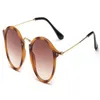 Moda clássico redondo óculos de sol moldura de metal ouro designer espelho óculos de sol das mulheres dos homens flash tons l8s com case279e