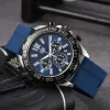 2024 Men lyxdesigner Automatisk kvartsvakt Titta på Mens Auto 6 Hands Watches Wristwatch TG01