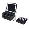 NXY cosmetic bags New travel makeup bag cases eva vanity case with led 3 lights mirror 220118272W