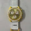 Omg Высочайшее качество Moonswatch Роскошные классические дизайнерские часы для мужчин и женщин Совместный бренд Watch Planet Series True Six Needle True Three Eyes Оригинальные кварцевые часы Mark