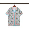nieuwe Luxe Designer Shirts Heren Mode Geometrische print bowling shirt Hawaii Bloemen Casual Shirts Mannen Slim Fit Korte Mouw Verscheidenheid ss1