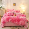 Ensembles de literie Super Shaggy corail polaire chaud confortable princesse ensemble de literie vison velours couette housse de couette ensemble lit couette couverture taies d'oreiller 231208