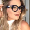 Sunglasses High Quality Women Blue Bloking Optical Reading Glasses Double Color With Fashion Trend Vintage Brand Designer Oversize3008