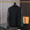 Suéter masculino designer jaqueta de luxo mens suéter outono inverno carta jacquard slim fit cultural capuz pulôver malha personalizado