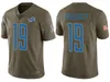 Detroit''lions'men 9 Matthew Stafford 19 Kenny Golladay 5 Matt Prater Custom Women Młodzież Salute to Service Olive Jersey