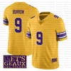 Lsu Tigers Football Odell Beckham Jr Jersey College Justin Jefferson Jayden Daniels 9 Burreaux Joe Burrow Delpit Malik Nabers CHASE Mathieu laisse Geaux cousu