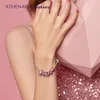 Chaîne ATHENAIE 100% 925 argent Sterling serpent chaîne bracelet avec CZ amour coeur fermoir bracelets à breloques pour femme 231128