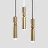 Lampes suspendues Nordic Chrome Laiton Métal Design LED Lumière Pour Chambre Chevet Étude Allée Cuisine Luminaires271d