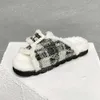 Laberthre Shoes Winter Slides Wool Flip Flop Fur Fluffy Furry Fuzzy Women Slippers Ladies Warm Sandals White Black Brown Comfortable Girl Size EUR 35-40