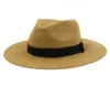 Diseñadores de moda HOAREE Verano Sol Sombreros de hierba para mujeres y hombre Clásico Panamá Playa Sombrero de paja Hombres Gorra de protección UV Blanco Grande Sa8608650