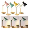 Table Lamps Stylish Wooden Iron LED Multi-Joint Reading Lamp Task Light Flexible 3W Nordic Folding Desk Bedroom Eye Protection203s